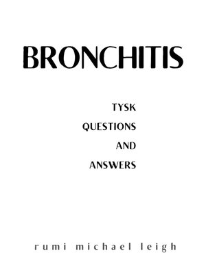 cover image of Bronchitis